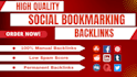 do manually 200 social bookmarking backlinks