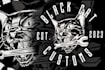 a cool  motorcycle garage logo illustration design