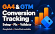 set up or fix ga4 and GTM conversion tracking