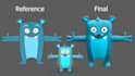 do 3d rigging, animations for each software