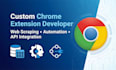 develop custom chrome extensions to automate tasks and scrape data