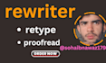 rewrite, reword, paraphrase or proofread your content