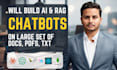 build ai chatbot, ai automations, ai agents, ai saas, rag systems