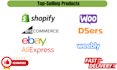 hot selling products to shopify or woocommerce via dsers