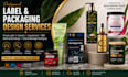 design private label cosmetic, supplement label, cbd label and bottle design
