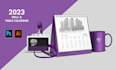 do wall calendar or desk calendar design in 24 hours
