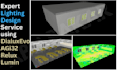 design a professional photometric lighting plan using dialux or agi32