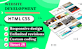 built professional responsive website custom HTML, CSS, js