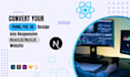 convert psd to reactjs responsive website
