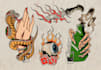 draw custom american traditional tattoo design for you