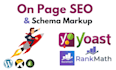 wordpress on page SEO optimization by yoast, rankmath, schema markup