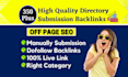 do 350 HQ manually directory submission dofollow backlinks