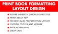do book layout design for print, ebooks and I design creative book covers