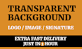 make logo transparent  background png in just 1hrs