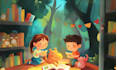 draw cute children book illustration