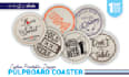 design beer coaster, paper coaster, pulpboard coaster