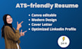 write a professional ats friendly resume and cover letter