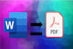 convert your pdf, image, retype your data into word file