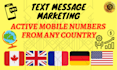 provide active bulk number for SMS marketing