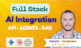 integrate openai chatgpt claude api, build ai agents, rag chatbots and llm apps