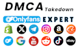 remove negative links leaked content on fb insta yt x tiktok onlyfans under dmca