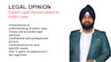 provide a legal opinion in accordance with indian laws