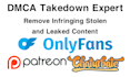 do dmca takedown notices for leaks on patreon,onlyfans, chaturbate