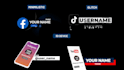 make animated social media lower third and youtube subscribe button