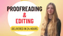 edit and proofread text for spelling, grammar, and clarity