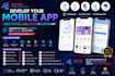 develop your react native app, java, kotlin and flutter app