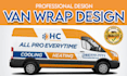 unique design vehicle wrap, van wrap, car wrap, design
