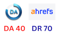 increase moz domain authority da 40 and ahrefs rating DR 70