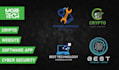 do modern tech cyber security, crypto, website, software and technology logo