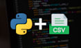 use python to automate the processing of CSV files