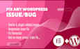 fix wordpress elementor issue, critical error, bug fix
