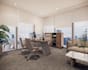 do modern office interior design and realistic 3d renders