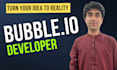 create a professional web app, a mobile app with bubble io