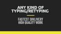do fast typing, retype scanned documents, edit ms word,