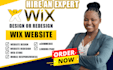 design wix website, redesign wix website, design  redesign wix landing page