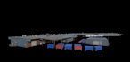 low poly 3d building for flight simulation