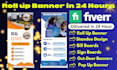 design modern roll up, standee, pull up or pop up banner