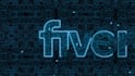 draw your logo with digital glitch on circuit board