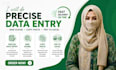 do precise data entry, copy paste, web scrap, PDF to excel