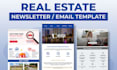 design real estate editable responsive HTML email template newsletter design
