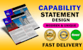 do creative capability statement and government flyer