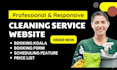 cleaning service website, booking koala, house cleaning, office cleaning, lawn