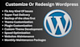 customize wordpress website or fix any issues