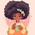 create a kawaii 2d character illustration with midjourney