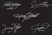 design handwritten signature, scripted and calligraphy logo