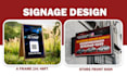 do auto detailing yard sign, store front signage banner, billboard design
